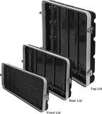 Sound Town Lightweight and Compact 4U ATA ABS Rack Case, with Slant Mixer Top, 21" Depth, 10U Top and 4U Side Spaces (STMR-A10X4U)
