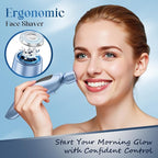 rategist Cordless Electric Razors for Women: Rechargeable Painless Bikini Trimmer for Body Hair - IPX7 Waterproof Shaver with LED Display for Face/Underarm/Leg Deep Blue