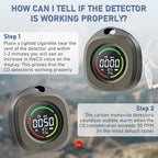 Portable Carbon Monoxide Detectors for Travel 3-in-1 Square Carbon Monoxide Monitor with 43 Detection Holes, RV CO Detector Alarm Temp/Humidity Sensor for Home, Camping & Travel Tent Car