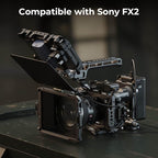 SmallRig Half Cage for Sony FX2, with Removable Top NATO Rail, Quick Release Plate for Arca, Modular Design Compatible with Original XLR Handle, for DJI RS 3 / RS 3 Pro/RS 4 / RS 4 Pro Gimbal - 5591