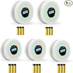 Yfwsrecinoe 5 Pack Upgraded Combination Smoke and Carbon Monoxide Alarm Detector, Dual Sensor Smoke Alarm&Carbon Monoxide Detector (Includes Battery)