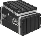 Sound Town Lightweight and Compact 6U ATA ABS Rack Case, with Slant Mixer Top, 21" Depth, 10U Top and 6U Side Spaces (STMR-A10X6U)