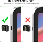 AGVEE 3 Pack (Short Side Inward) 180 Degree Angled Mini HDMI Male to HDMI Female Adapter, U-Shaped 4K@60HZ Converter Coupler Connector Extender for Portable Display Monitor Accessories, Black
