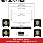 Nakamichi Dragon Home Surround Sound System with Quad 12" Subwoofers, Dolby Atmos and DTS:X Pro. Soundbar Meets AV Receiver