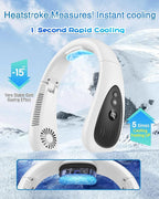 GAITIR Neck Air Conditioner, Portable Neck Fan with Cooling Plate 360°Cooling Airflow, 5000mah Rechargeable USB Fan Hands Free Bladeless Wearable Foldable Mini Fan for Men Women Home Office Outdoor