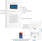 Combination Gas and Carbon Monoxide Detector Plug-in | CO Alarm & Natural Gas Combustible Detector | Digital Display, Battery Backup, Easy Install | for Home Kitchen Safety Monitoring 1-Pack