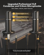 MAONO-MaonoCaster-Podcast Equipment Bundle for 2-includes All-in-one Audio Interface with Premium Mic Preamp, XLR Condenser Microphone, and 3.5MM Mic for Podcast Recording, Streaming, DJ (AME2 Duo)