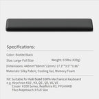 Faluber Cooling Gel Wrist Rest, 17.3-inch Length for Full-Sized Keyboard, Memory Foam Palm Rest with Non-Slip Footpad, Ergonomic Design, Stain Resistant, PC Accessory Gaming Gear (Large-Full Size)