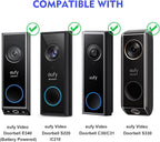 CaGuan Adjustable Doorbell Mount(35°-145°) for eufy Video Doorbell E340, No-Drillng Mounting Bracket,Left/Right Adjustable,Wide Viewing Angle,Ideal for Apartment/houses, Black