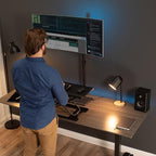 VIVO Extra Tall Single Monitor Desk Mount, 39 inch Pole VESA Stand for 13 to 32 inch Screens and up to 38 inch Ultrawides, Holds 22 lbs, Black, STAND-V011