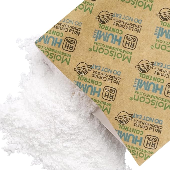 Wisesorb Size 67 62% Two-Way Humidity Control Packs for Storing 1 lb, 67 Gram 10 Pack Moisture Control Packets Individually Wrapped, Humidifier Packs for Storage Containers