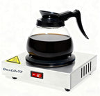 Commercial Coffee Warmer, 60W 176℉ Single Burner Decanter Warmer Plate, Stainless Steel Portable Warmer Single Burner, for Cafe, Break Room, Buffet and Commercial Use