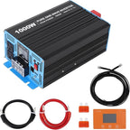 1000W Pure Sine Wave Inverter,1 USB Port 5v/2.1a,LCD Display&Remote Controller for Home, RV, Truck