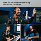 OneOdio Wired Over Ear Headphones Hi-Res Studio Monitor & Mixing DJ Stereo Headsets with 50mm Drivers and 1/4 to 3.5mm Jack for AMP Computer Recording Podcast Keyboard Guitar Laptop - Black