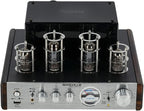 Rockville BluTube DK Audiophile Tube Amplifier with Bluetooth, 35Wx2 RMS @ 4 Ohm, HDMI/Optical/Coaxial Inputs, Sub Output, USB, RCA, VU Meter, Headphone Out