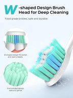 COSLUS Sonic Electric Toothbrush for Kids & Adults: 47000 VPM for Deep Cleaning & Whitening with Travel Case - 5 Modes for Sensitive Teeth & Braces, Wireless Charging, 6 Brush Heads, Pink (1PC)