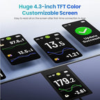 YINOLIFE Smart Scale for Body Weight, 4.3" Color Display Digital Weight Scale, High Precision Wi-Fi Bathroom Scale with BMI, Body Fat, Muscle Mass, 20 Body Composition Scale Sync App, 400 lbs, Black