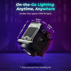 SmallRig RC 100C RGBWW LED Video Light, with App Control, 100W Mini COB Continuous Output Lighting, Handheld Spotlight 2700-10000K/CRI 96+/TLCI 98+/12 Effects, 11000Lux/1m, Lite Version Ink Blue, 5377