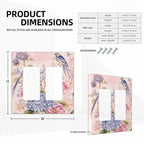 Bvtewkhz Floral Birds Morris 2 Gang Double Rocker Decorative Outlet Covers Light Switch Plate Electrical Receptacle Switchplate For Bathroom Kitchen Bedroom