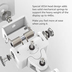 BEWISER Heavy Duty Monitor Arm Wall Mount for 34-57 Ultrawide Screen,Weight Capacity up to 44lbs,Ultrawide Monitor Arm Wall Mount,White