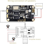 DROK Blue~Tooth Board, 12V Audio Receiver Blue~Tooth Module DC 5V-12V Portable Wire~Less Electronics Stereo Music Receive Circuit Chip with Micro USB Port for Headphone Speaker Home Sound System DIY