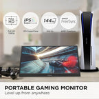 ViewSonic VX1754 17 Inch 1080p IPS Portable Gaming Monitor with 144Hz, AMD FreeSync, 2 Way Powered 60W USB C, Mini HDMI, and Built-in Stand with Protective Cover