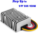 MGGi Waterproof DC/DC Converter 12V Step Up to 24V, Boost Converter 20A 480W Voltage Regulator, Power Adapter Voltage Booster,Power Supply Module Boost Transformer for Car Truck Vehicle Boat