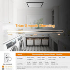Mcacggo 2x2 FT LED Flush Mount Panel Light 5000K 4000K 3000K Selectable & Dimmable, Black Square Surface Mount led Ceiling Light, 40W, 4400LM, 100-277V, ETL Listed, 2 Pack