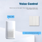 Deskbloom Scene Switch for Tuya for ZigBee 3.0, 6-Button Wall Controller, Remote Voice App Control, White ABS, Battery Powered for Home Automation