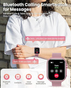 Smart Watch for Women Men Fitness: 1.85" Smart Watch with 30 Days+ Battery Life Make/Recive Call Heart Rate SpO2 Sleep Monitor 120+ Sport IP68 Waterproof Fitness Tracker Watch for iPhone Android