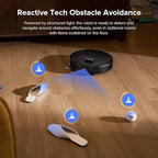 roborock QV 35S Robot Vacuum and Mop, All-in-one Vacuum Cleaner, 10,000Pa Powerful Suction, Self Emptying & Refilling, Self Mop Washing & Air Drying, Anti-Tangle Brushes for Home, Pet Hairs, Black