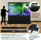 Elite Screens ezCinema 2, 110-inch 16:10 Portable Manual Floor Pull Up Scissor Back Projector Screen, Home Office Classroom Front Projection Carrying Bag, US Based Company 2-YEAR WARRANTY, F110NWX2