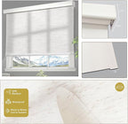 COOLWINDS Motorized Blinds with Remote Cordless Automatic Motorized Shades Custom Blinds for Windows Smart Curtains Compatible with Alexa Google Home(Light Filtering Linen Sandy Beach,W60 x H72in)