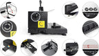 Rayson TD1202R Wire Binding Machine, 3:1 Pitch Round Hole Coil Binder Hole Punch, Compatible with Wire, Spiral, and Click Binding Spines, 32-Hole Punch, Punches 12 Sheets, Binds 120 Sheets