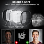 LitONES Video Conference Lighting for Computer, Dimmable Light for Video Recording, Meeting, Laptop & Webcam, 15W Ring Light for Desk with C- Clamp, Swing Arm, Remote, Memory & Timer CRI >95