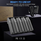 Fulpower 4-Slot Lithium Cartridge Charger - Replacement Battery Charger for TACTACAM Reveal Lithium Cartridge Charger Ultra/X/XB/XPro Trail Cameras - Fast Charging, LED Indicators, Durable Design