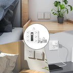 Multi-Outlet Electrical Strip - 16-AC Socket Extension, 50cm Desk Home Dorm Wall with, Safety Surge Protector with Cord, Smart Outlet Strip for TV Phone Refrigerator Kitchen Living Room