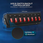 Ultra Bright Lightz 1100 8-Switch Backlit Controller Box | Emergency Vehicle Strobe Warning Lights | Siren | Speaker