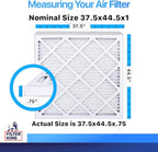 Filter King 37.5x44.5x1 Air Filter | 4-PACK | MERV 8 HVAC Pleated A/C Furnace Filters | MADE IN USA | Actual Size: 37.5 x 44.5 x .75"