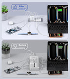 60W USB C Wall Charger Block, 2Pack 5-Port C Charger Fast Charging Block Dual PD Power Adapter&QC 3.0 Wall Plug Multiport Type C Charging Cube Brick for iPhone 12/13/14/15/16/17 Pro Max, iPad,Samsung