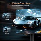 27 Inch Computer Monitor - Fast IPS 2K QHD 2560 x 1440 Desktop Monitor 100Hz FreeSync 100% sRGB TÜV Eye Care PC Gaming Screen Support Vesa Height/Tilt/Swivel/Pivot for Office Work (HDMI 2.0 & DP1.4)