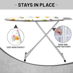 Extra Thick Ironing Board Cover and Pad, 15x54 Ironing Board Cover, Resist Scorching and Staining,Elastic Edges,Art of Life Iron Sew Laundry Watercolor
