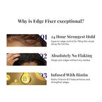 Red by Kiss Edge Fixer Extreme Hold, Strong Edge Control with 24-Hour Hold, Infused with Biotin for Nourishment & Hydration, No Flaking or Oily Residue (1.01 Fl.oz.)