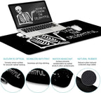 LIMKRIAN Ergonomic Mouse Pad with Wrist Rest Desk Mat Set, Skeleton Gaming Mouse Pads, Keyboard Mat Wrist Rest Cup Coaster, Funny Office Desk Accessories