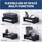 FITUEYES Monitor Stand - 2 Tier Computer Monitor Riser Shelf, Wood Desktop Stand for Laptop Computer Screen, Desk Organization, Office Supplies