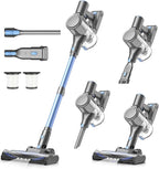 Zefiro Cordless Vacuum Cleaner for Home,450W /40Kpa 50Mins Stick Vacuum,Anti-Tangle 1.5L Dust Cup, Rechargeable Wireless Handheld Vacuum for Pet Hair/Carpet/Floor