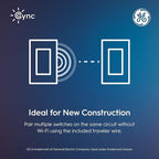 GE Cync Keypad Dimmer Smart Switch, Highly Customizable Dimmer Switch, Compatible with Alexa and Google Home, Matter Compatible, Easy to Install Smart Light Switch (1 Pack)
