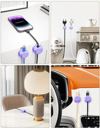 Cord Organizer - Cord Holder for Nightstand - Cable Clips - Cord Holder, Magnetic Cord Organizer, for Desk, Nightstand, Phone Charger, Computer, Home, Office, Car