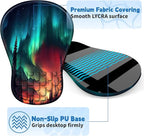 YIWEI Ergonomic Mouse Pad with Wrist Rest - Comfortable Office Mousepad with Memory Foam Wrist Support for Carpal Tunnel Relief, Mouse Pads with Non-Slip Base for Gaming and Home (Aurora-1)