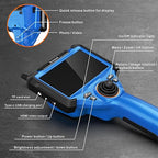 BORESOEIL 360° Articulating Borescope, 5.0FT 0.25in HD 1080P Flexible Snake Camera with Light, 5" IPS Screen for Plumbing & Machinery Inspection, Waterproof Endoscope